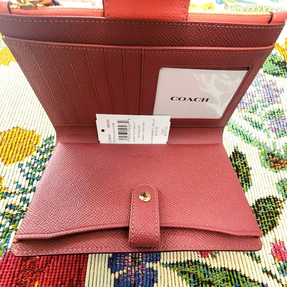 Coach Leather Tech Wristlet Wallet Pink Lemonade Women's NWT - Picture 9 of 12